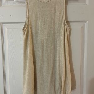 Elegant Cream Sleeveless Tank Top